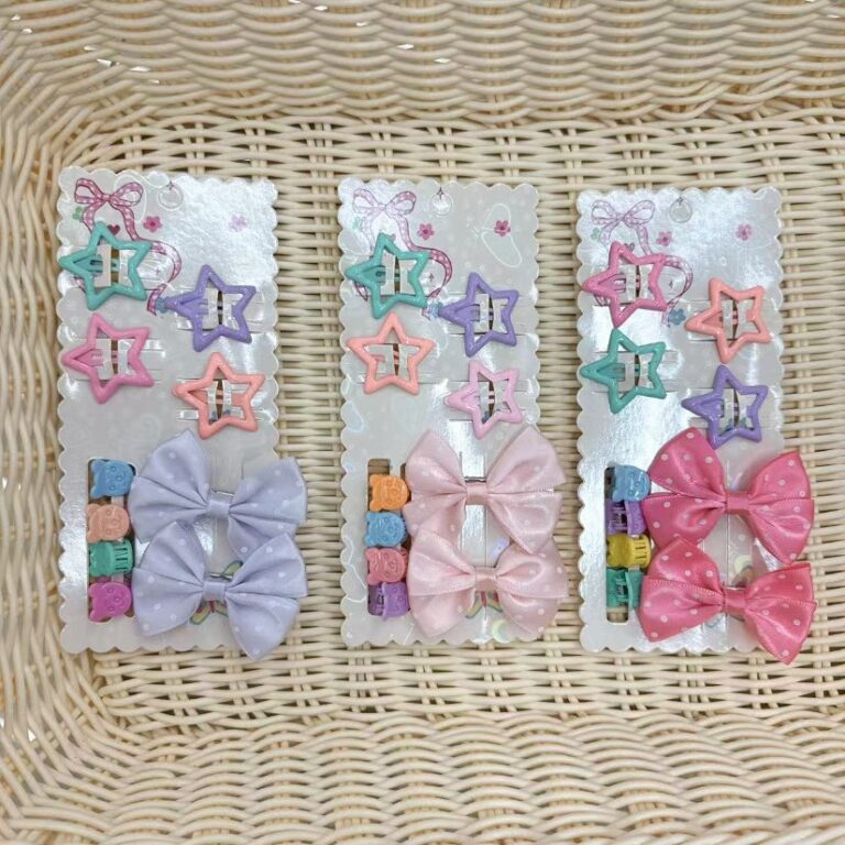 Children's hair accessories Kids' Star Bow Hair Clip Set