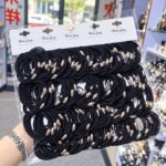 Rubber band Black Basic Hair Ties
