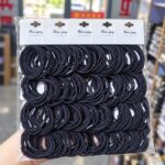 Rubber band Black Basic Hair Ties