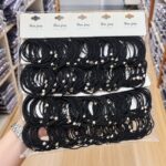Rubber band Black Basic Hair Ties