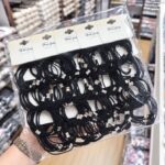 Rubber band Black Basic Hair Ties